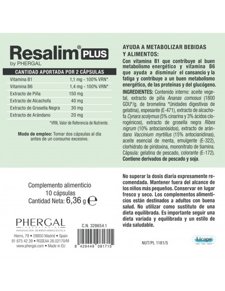 Resalim Plus 10 comprimidos